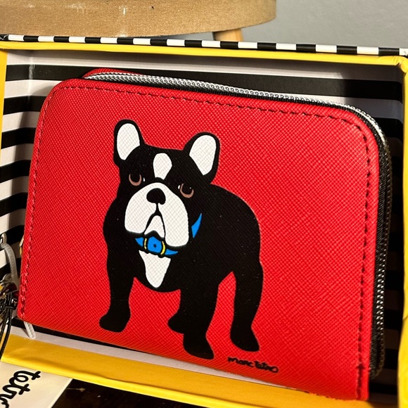 Marc Tetro bull dog Red Dog Wallet new in box - Picture 2 of 3